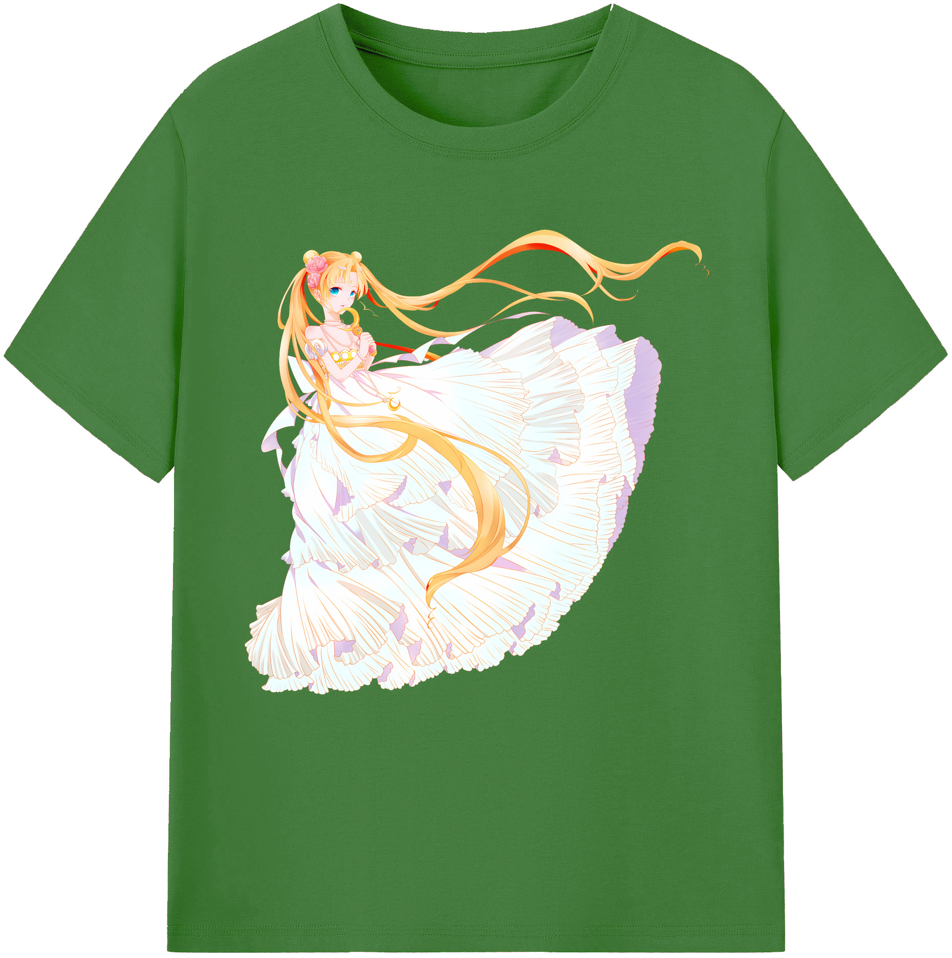 （画像用） 美少女戦士セーラームーン 愛野 美奈子 あいの みなこ Sailor Moon Aino Minako レディースカジュアルプリントTシャツ（綿100％）